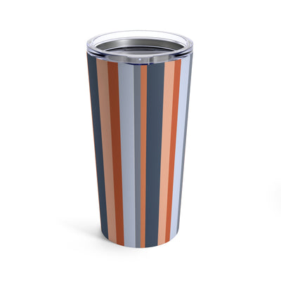 Orange and Blue Stripes | Tumbler 20oz