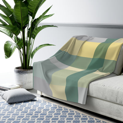 The Green & Yellow Plaid | Sherpa Fleece Blanket