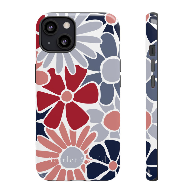 The Red & Blue Floral | Phone Case