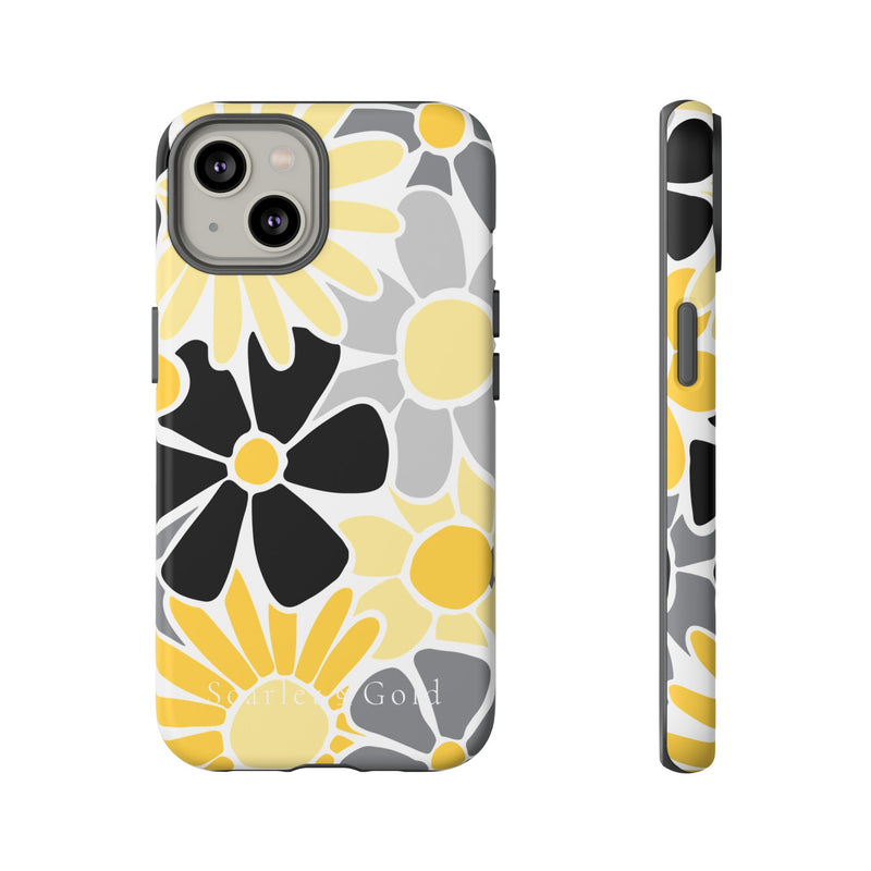 The Yellow & Black Floral | Phone Case