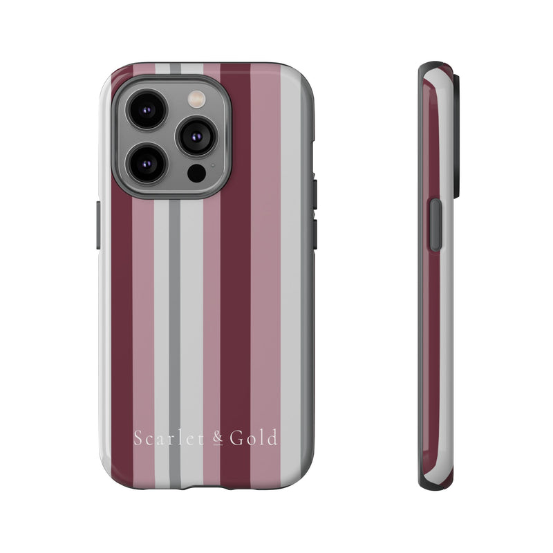 The Maroon & White Stripes | Phone Case