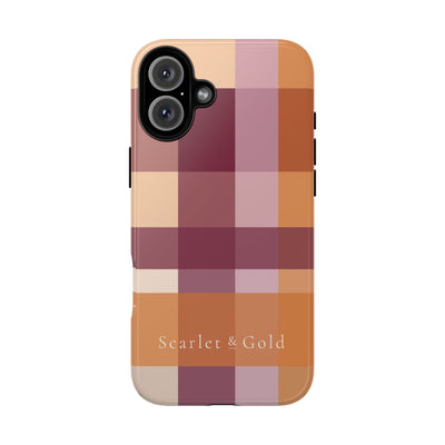 The Maroon & Orange Plaid | Phone Case