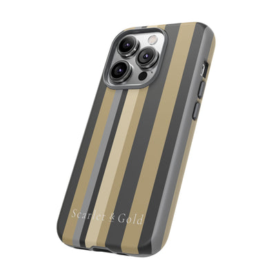 The Black & Gold Stripes | Phone Case