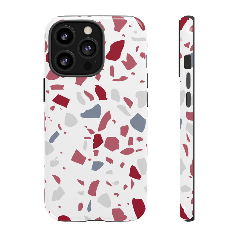 The Crimson & White Terrazzo | Phone Case