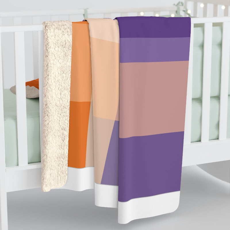 The Orange & Purple Plaid | Sherpa Fleece Blanket