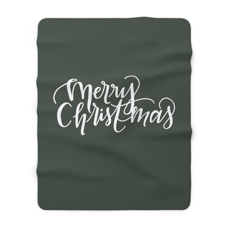 The Merry Christmas Script | Sherpa Fleece Blanket