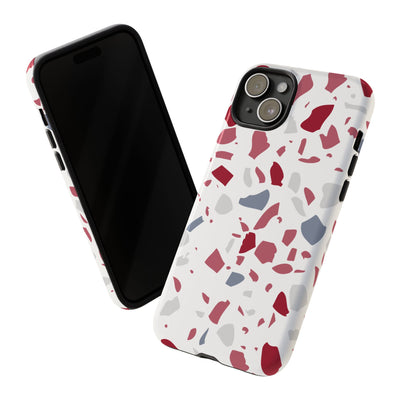 The Crimson & White Terrazzo | Phone Case