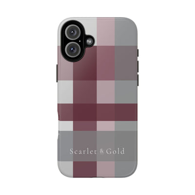 The Maroon & White Plaid | Phone Case