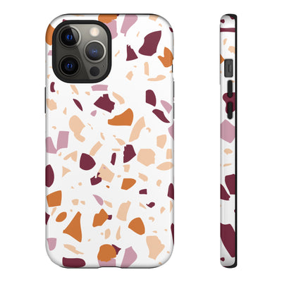 The Maroon & Orange Terrazzo | Phone Case