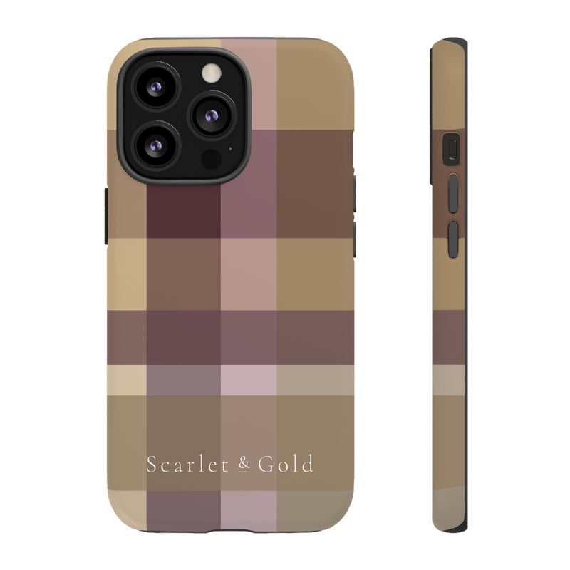 The Maroon & Gold Plaid | Phone Case