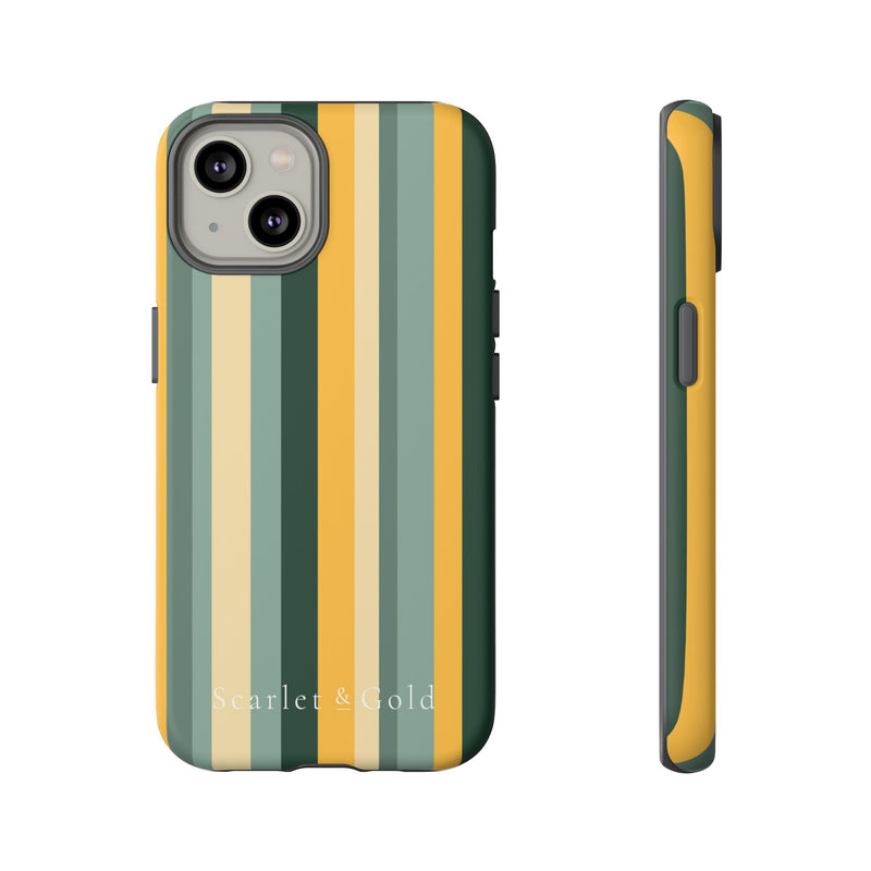 The Green & Gold Stripes | Phone Case