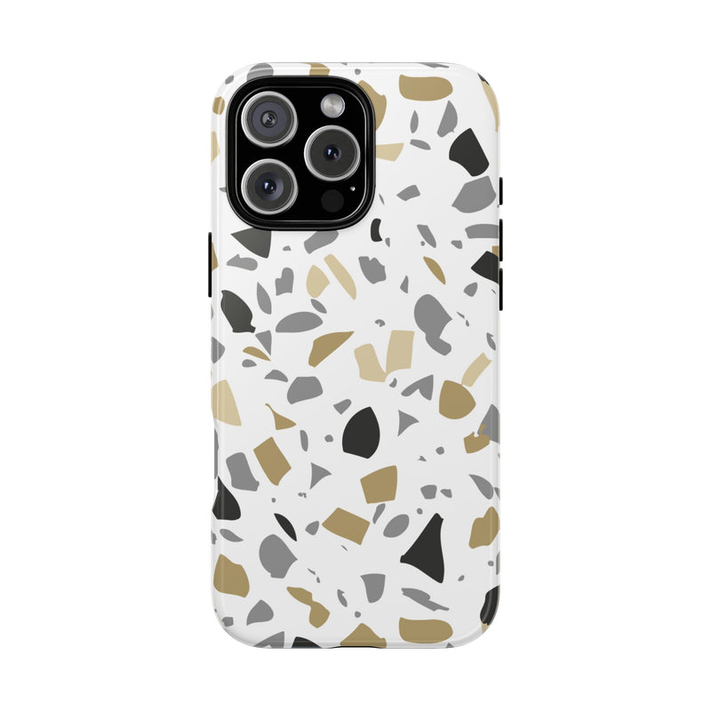 The Black & Gold Terrazzo | Phone Case