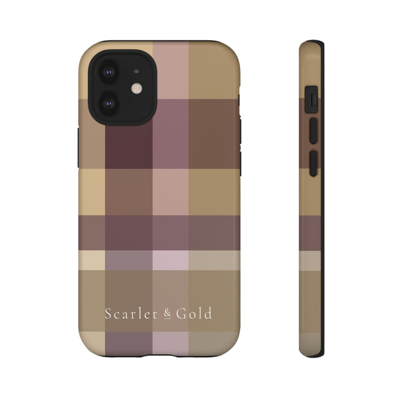 The Maroon & Gold Plaid | Phone Case