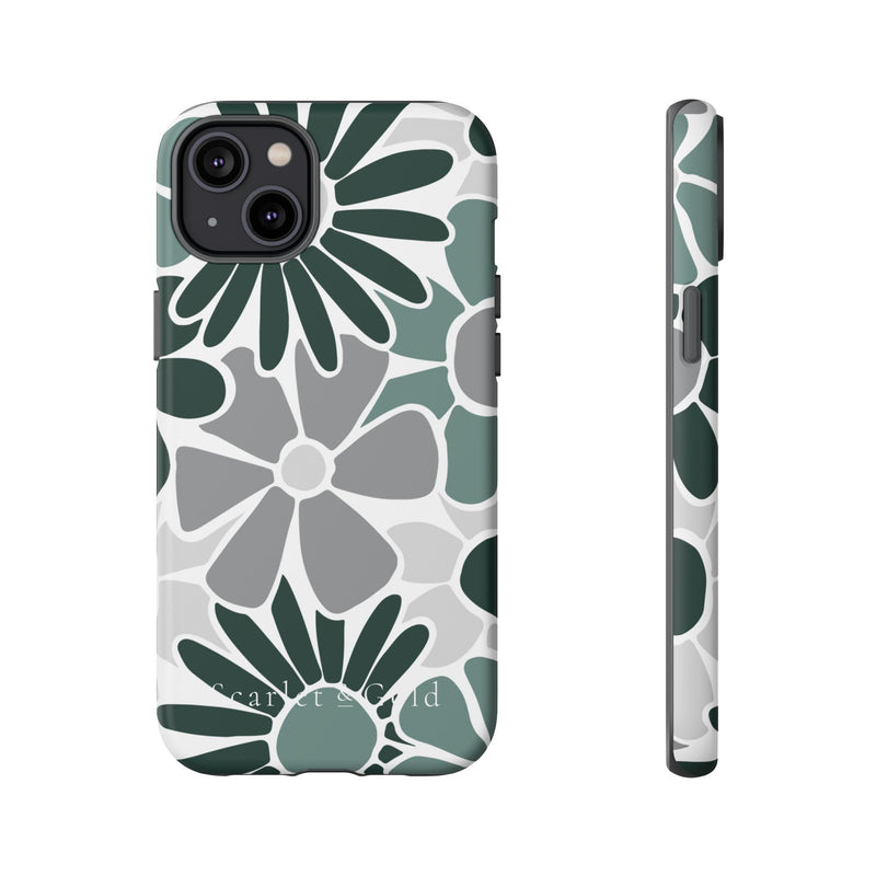 The Green & Grey Floral | Phone Case