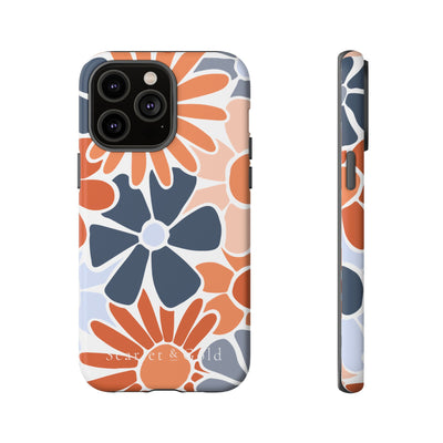 The Orange & Blue Floral | Phone Case