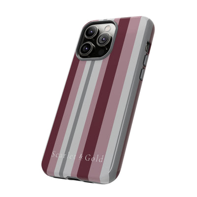 The Maroon & White Stripes | Phone Case