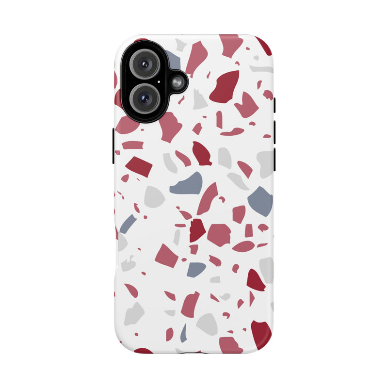 The Crimson & White Terrazzo | Phone Case