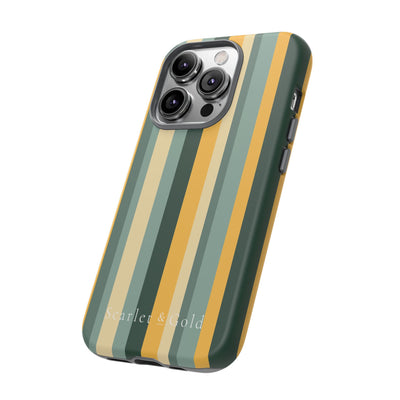 The Green & Gold Stripes | Phone Case