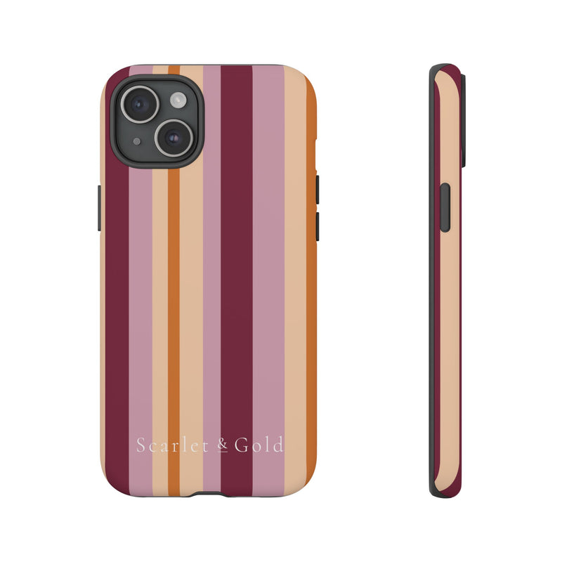 The Maroon & Orange Stripes | Phone Case