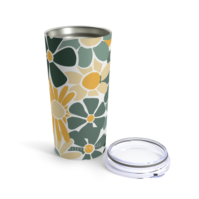 The Green & Gold Floral | 20oz Tumbler