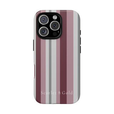 The Maroon & White Stripes | Phone Case