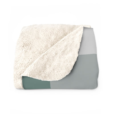 The Green & Grey Plaid | Sherpa Fleece Blanket