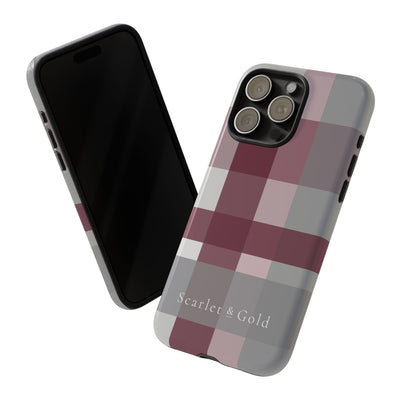 The Maroon & White Plaid | Phone Case