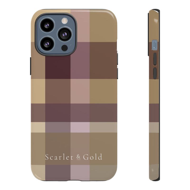 The Maroon & Gold Plaid | Phone Case