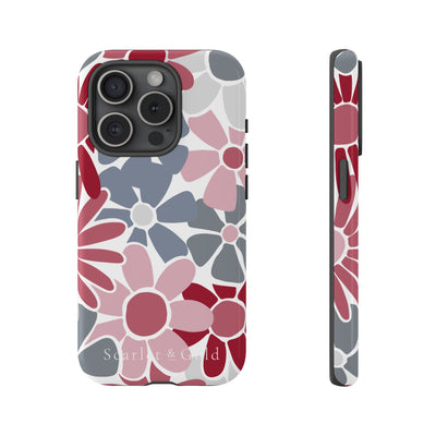 The Crimson & White Floral | Phone Case