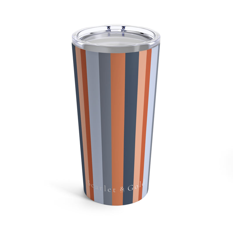 Orange and Blue Stripes | Tumbler 20oz