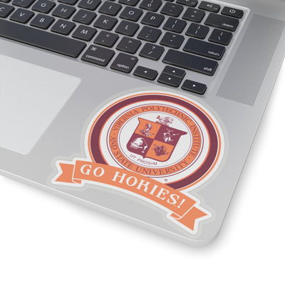 The Go Hokies Circle Banner | Sticker