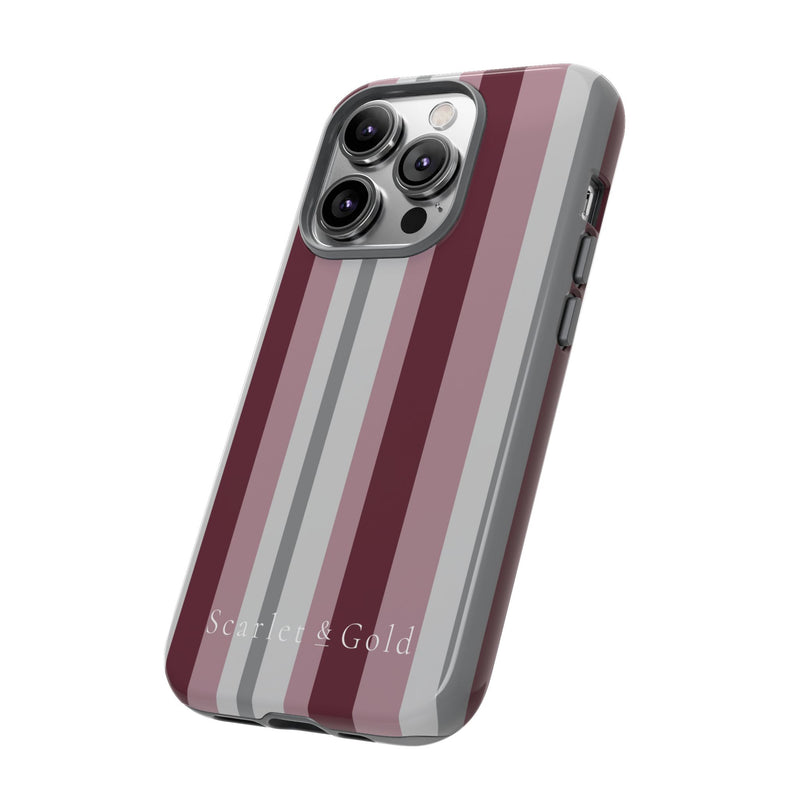 The Maroon & White Stripes | Phone Case