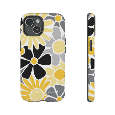 The Yellow & Black Floral | Phone Case