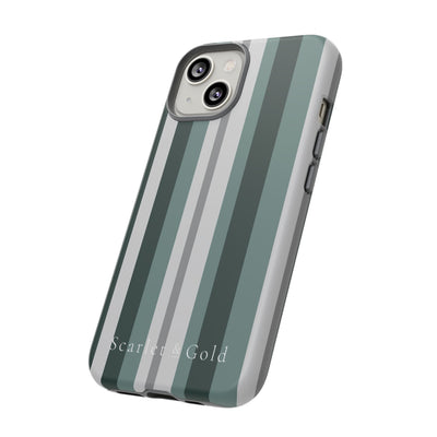 The Green & Grey Stripes | Phone Case