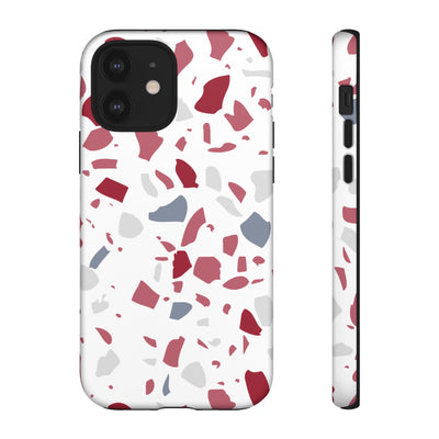 The Crimson & White Terrazzo | Phone Case