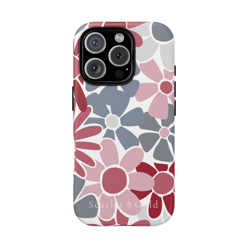 The Crimson & White Floral | Phone Case