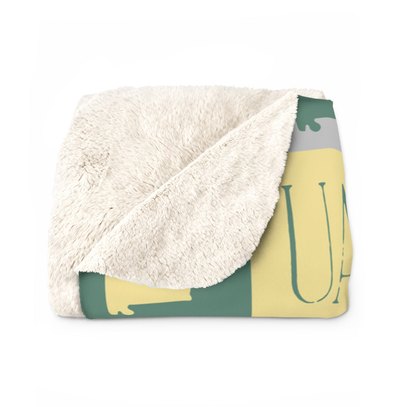 The Green & Yellow All The Things | Sherpa Fleece Blanket