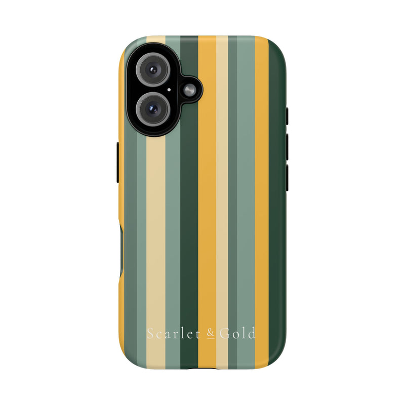 The Green & Gold Stripes | Phone Case