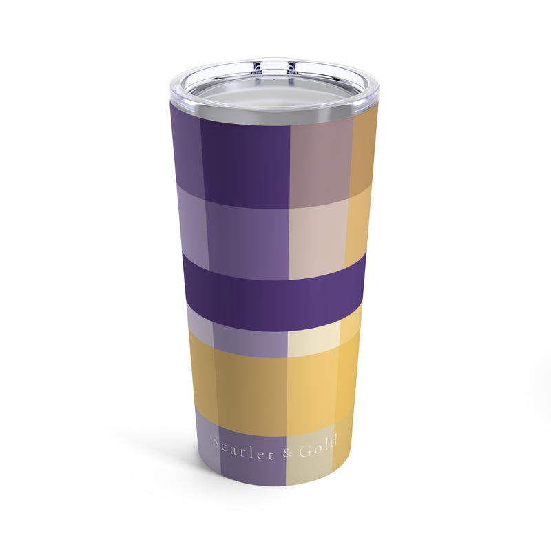 The Yellow & Purple Plaid | Tumbler 20oz