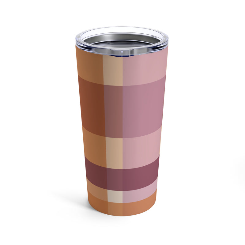 The Maroon & Orange Plaid | Tumbler 20oz