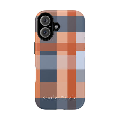 The Orange & Blue Plaid | Phone Case