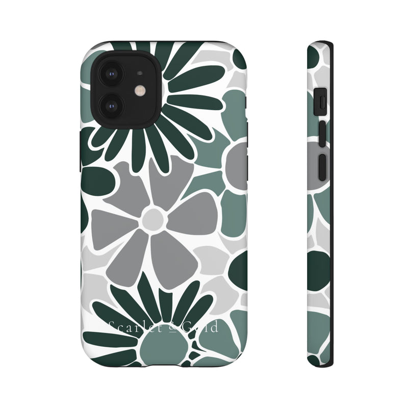 The Green & Grey Floral | Phone Case