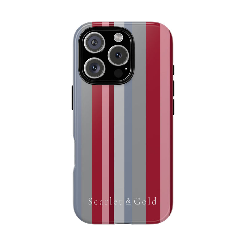 The Crimson & White Stripes | Phone Case