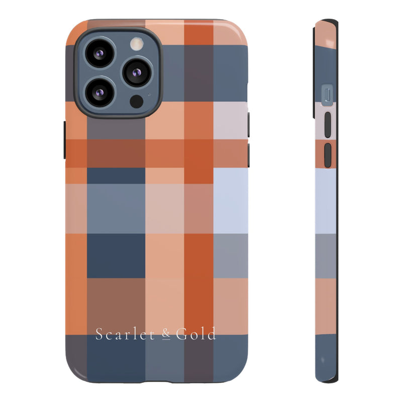 The Orange & Blue Plaid | Phone Case