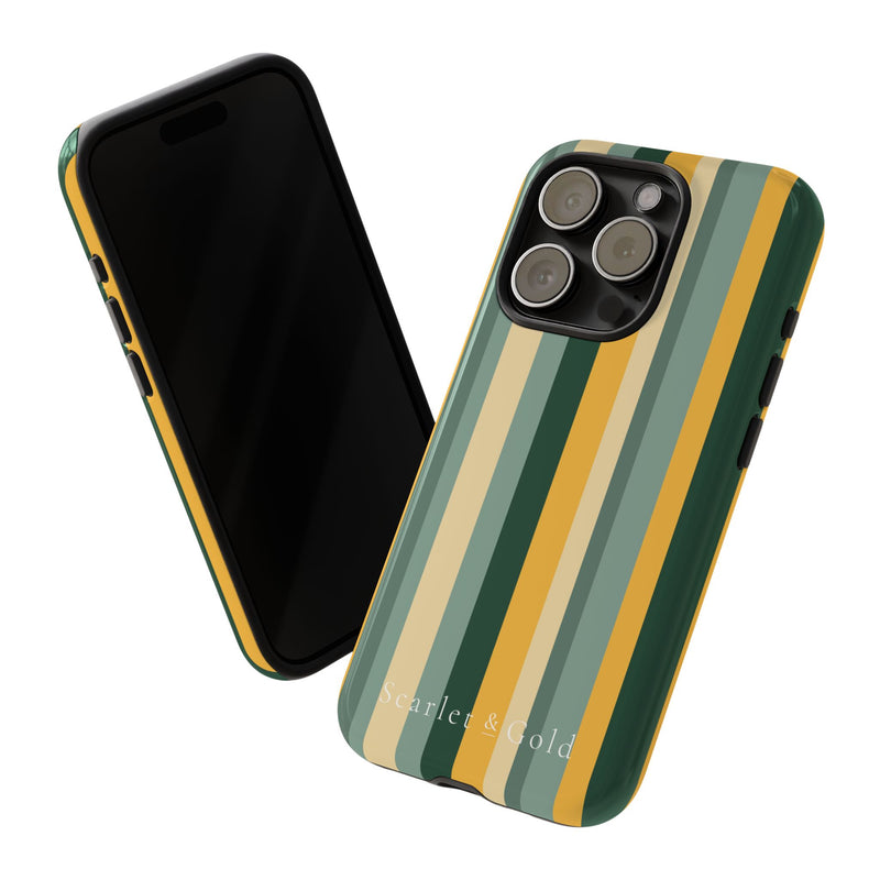 The Green & Gold Stripes | Phone Case