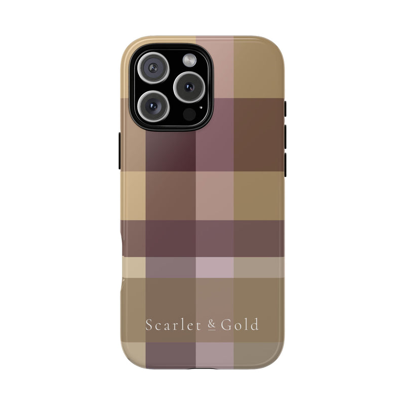 The Maroon & Gold Plaid | Phone Case