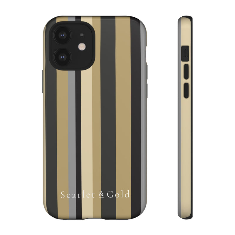 The Black & Gold Stripes | Phone Case