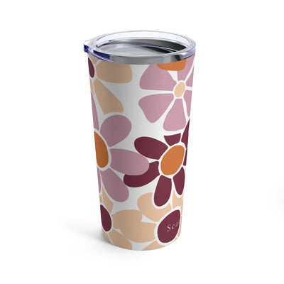 The Maroon & Orange Floral | Tumbler 20oz