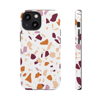 The Maroon & Orange Terrazzo | Phone Case