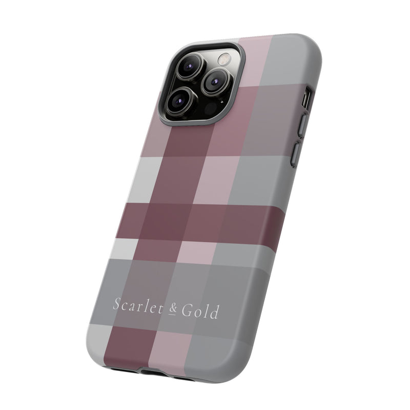 The Maroon & White Plaid | Phone Case